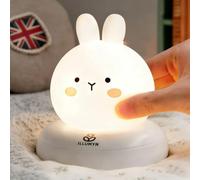 Night Light Kids, Cute Soft Glow Protect Eyes Bunny Night Light Lamp with 30mins Timer Rechargeable Nightlight for Kids Children Women Girls Toddler Bedroom Bedside Livingroom