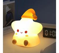 Night Light Kids, Help Sleep Kids Touch Dimmable Bedside Lamp, Nursery Baby Toddler Rechargeable Night Light,Star Smart LED Night Light with RGB Color Changing for Women/Kids/Girls, Silicone