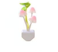 Night Light Light Sensor 3 LED Mushroom Lamp Night Lamp Baby Bulbs Home Bedsides (Leaf)