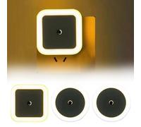 Night Light Plug in Wall,3 Pcs Night light with Light Sensors,Auto On/Off Motion Activation Nightlight,Plug in Night Light Kids for Children's Room,Saving 0.4W LED for Stairs Corridors Closet Lighting