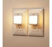 Night Light Plug in Wall, Dusk to Dawn Sensor, Warm Light Design with Adjustable Brightness, ON/Off/AUTO Modes, Intelligent Sensing, Night Light for Baby, Hallways, Stairs, Bedrooms, Kitchens