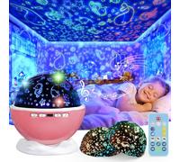 Night Light Projector, Night Light for Kids, Star Projector, 54 Light Color 360 Degree Rotation Kids Night light, Rechargeable Lamp for Bedroom, Light Projector Birthday Christmas Gifts for Boys Girls