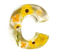 Night Light - Rechargeable Night Light | Floral Resin Lamp | Dry Flower Alphabet Lamps | Pressed Flowers Resins Letters with Lights | Personalized Lit Up Sign for Mother, Wife, Women
