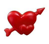 Night Light, Rëd Heart LED Battery Powered, Valentine's Day Romantic Decorative Light, Flameless Flicker for Bedroom Desk Wedding, PVC Material, Button Battery Operated