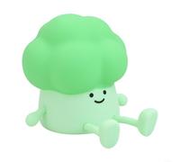 Night Light, Silicone Broccoli Lamp with Timer, 3-Level Dimming Tap Control, Soft Bedside Sleep Light for Kids Room, Green