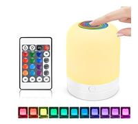Night Light, Smart Touch Bedside Lamps LED Table Rechargeable RGB Colour Changing Remote Control Dimmable Light USB Rechargeable Hanging Bedroom Lamp Portable Kids for Camping Birthday Gifts, Baby