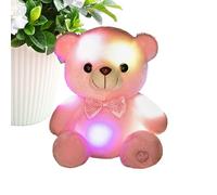 Night Light Stuffed Animal - 8 Inch Soft Doll Room Decor - Glow in the Dark Stuffed Animal Bear Doll - for Boys Girls Sofa Nursery Office Home Living Room Bedroom
