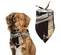 Night London Tower Bridge Dog Bandanas, Lightweight and Breathable Triangle Pet Scarf,Soft and Comfortable Pet Bandana for Small Medium Large Breed.