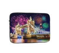 Night London Tower Bridge Laptop Case Sleeve Water-Resistant Slim & Portable Shockproof Protective Cover For 10", 12", 13", 15", And 17" Laptops Bag Sleeve & Notebook Computer Pocket Case