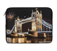 Night London Tower Bridge Laptop Sleeve 10-17 Inch - Ultra Slim Laptop Case Lightweight Neoprene Notebook Case Portable Computer Sleeve Bag