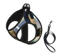 Night London Tower Bridge Print Dog Harness,Pet Leash Vest For Small To Medium Dogs,Perfect For Outdoor Adventures