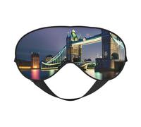 Night London Tower Bridge Print Sleep Mask,Soft Eye Mask with Adjustable Strap for Sleeping, Travel and Relaxation
