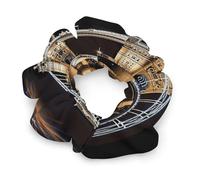 Night London Tower Bridge Scrunchies for Women Cute Soft Hair Ties No Damage Snag Free Satin Scrunchies Decorative Hair Bands Ponytail Holder Stylish Hair Accessories for All Hair Types