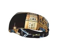 Night London Tower Bridge Sweatbands Instant Cooling Moisture Wicking Sport Headbands for Men Workout Headband for Women Running Headband Stretch Tennis Athletic Sweatband Unisex Hairband
