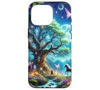 Night Magic - Magical Fantasy Enchanted Forest with Unicorn Case for iPhone 16 Pro