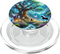 Night Magic - Magical Fantasy Enchanted Forest with Unicorn PopSockets PopGrip for MagSafe