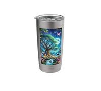 Night Magic - Magical Fantasy Enchanted Forest with Unicorn Stainless Steel Insulated Tumbler