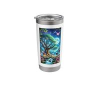 Night Magic - Magical Fantasy Enchanted Forest with Unicorn Stainless Steel Insulated Tumbler