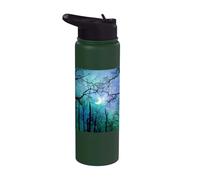 Night Moon Lunar, Stars Sky Universe Space Galaxy Stainless Steel Insulated Water Bottle