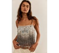 Night Moves Fringe Top at Free People in Vaprous Grey Combo, Size: Medium - female