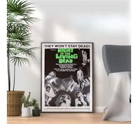 Night Of Living Dead, Horror Movie Print, Scary Thriller Film Poster, A4 and A3 Size Frame Options,Great Home, Pub, Café, Bar Wall Art Print, House gift for horror lovers (A3 Print Only)