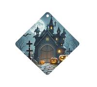 Night of The Moon Car Air Freshener Hanging, Long Lasting Scented Car Aromatherapy Tablets, Rhombus Fragrance Scented Cards for Vehicles, Bedroom, Wardrobe Gray-style