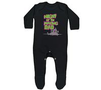 Night of The Waking Dad Zombie Sleepsuit for Boys or Girls | Alternative Funny Horror Movie Baby Outfit | Halloween, Goth Baby Clothes or New Baby Gift | BABY MOO'S UK (as8, Age, 3_Months, 6_Months)