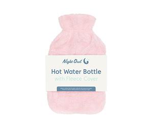 Night Owl 64139 Hot Water Bottle with Blush Pink Faux Fur Cover / 32.5cm / 2 litre Capacity/Provides Warmth and Pain Relief,Standard