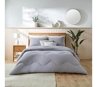 night owl - Coverless Duvet - 4.5 Tog - Double - Pure Cotton Collection - Natural Cotton Waffle - Luxury Bedding - Machine Washable - Grey