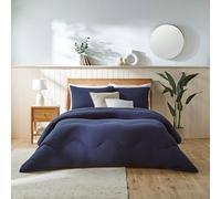 night owl - Coverless Duvet - 4.5 Tog - Single - Pure Cotton Collection - Natural Cotton Waffle - Luxury Bedding - Machine Washable - Navy Blue
