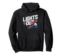Night Owl Darts Player Lights Out Game Dark Pub Dart Pullover Hoodie