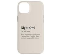 Night Owl Definition Funny Night Shift Worker Humor Case for iPhone 14 Plus