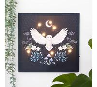 Night Owl Light Up Canvas Plaque