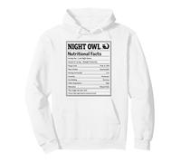 Night Owl Nutritional Facts Late Sleeper Midnight Pullover Hoodie
