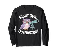 Night Owl Observatory Astronomy Theme Long Sleeve T-Shirt