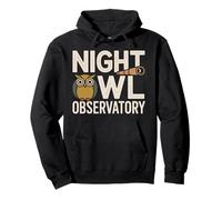 Night Owl Observatory Astronomy Theme Pullover Hoodie