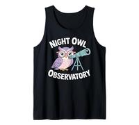 Night Owl Observatory Astronomy Theme Tank Top