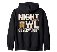 Night Owl Observatory Astronomy Theme Zip Hoodie
