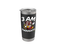 Night Owl Overthinker 3 AM Thoughts Coffee Stainless Steel Insulated Tumbler