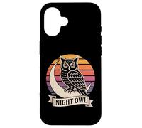 Night Owl Retro Sunset Wildlife Crescent Case for iPhone 16