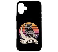 Night Owl Retro Sunset Wildlife Crescent Case for iPhone 16 Plus