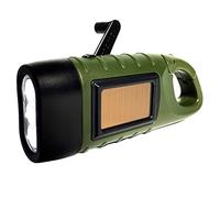 Night Owl Wind-Up & Solar LED Torch - Eco-Friendly Rechargeable Light, No Batteries Needed - Compact, Durable, 3-LED Beam - Ideal for Camping, Hiking & Emergencies