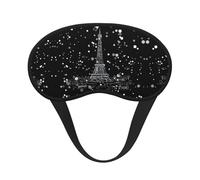 Night Paris Eiffel Tower Print Blindfold Sleep Mask, 100% Block Light Eye Sleep Shade Cover Eye Masks with Adjustable Strap
