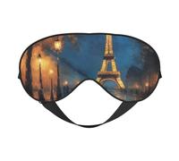 Night Paris Eiffel Tower Print Lightweight Sleep Mask Breathable Light-Blocking Travel Yoga Outdoor Adventures