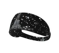 Night Paris Eiffel Tower Printed Non Slip Headband Women, Versatile Daily Sport Use, Yoga Running Gym Cycling Workout