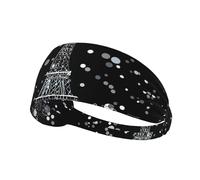 Night Paris Eiffel Tower Workout Sweatbands Adjustable Hairband For Basketball,Fitness Athletics Football, Yoga