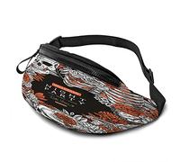 Night Party Casual Waist Bag for Men Woman Vintage Halloween Skull Head Skeleton Red Rose Flowers Anatomy Durable Fanny Pack Enjoy Sport Hiking Running Cycling Outdoor