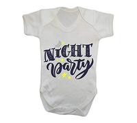 Night Party Stars and Moon [HALLO19] Baby Grow Vest, 6-12 Months, White