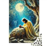 Night Prayer Figure 1000 Piece Jigsaw Puzzle Jigsaw Puzzle for Adults Moonlight Scene Puzzle Game for Family Paper Puzzle 70x50cm/1000pcs