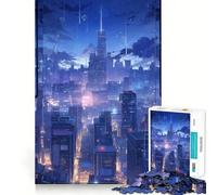 Night Rainy Landscape Hard Jigsaw Puzzle for Adults 1000 Pieces Logic Train Toy Peaceful Time Smooth Cut Premium Gift (38x26cm)
